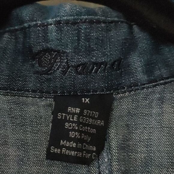 Drama  jean denium jacket and wide leg jean set  NWOT - Picture 11 of 12